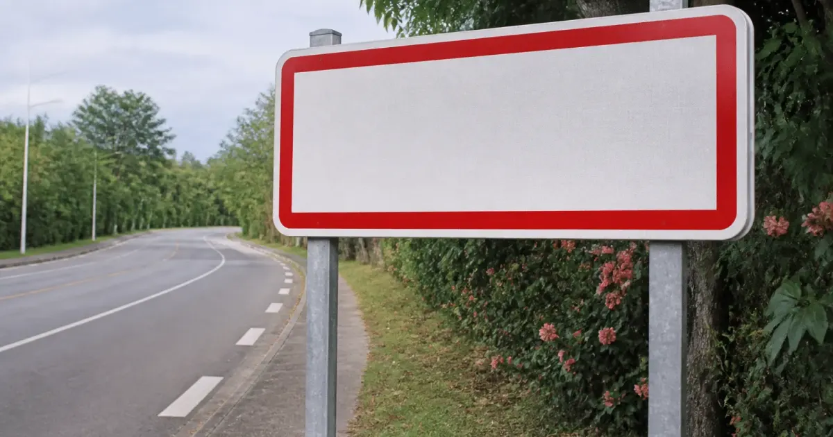 Panneau routier affichant population Baie-Mahault Guadeloupe