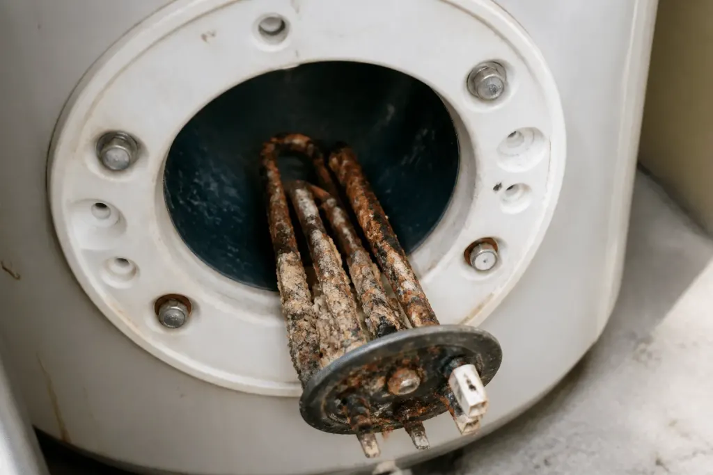 Resistance electrique corrodee a l'interieur du chauffe-eau
