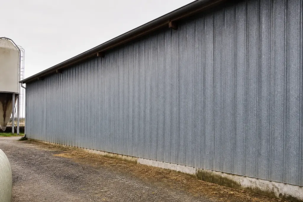 Toles acier ondules grises hangar agricole